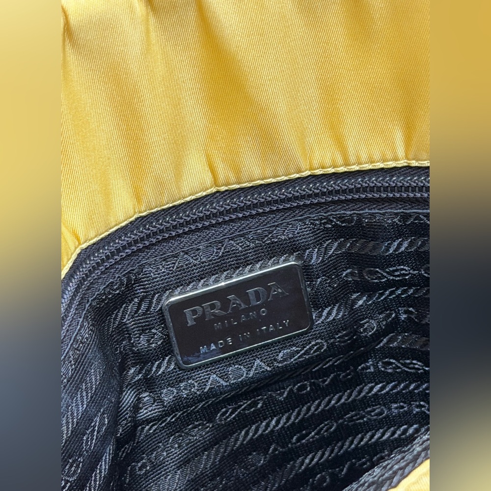 Prada Yellow Nylon Tote - Picture 9 of 11